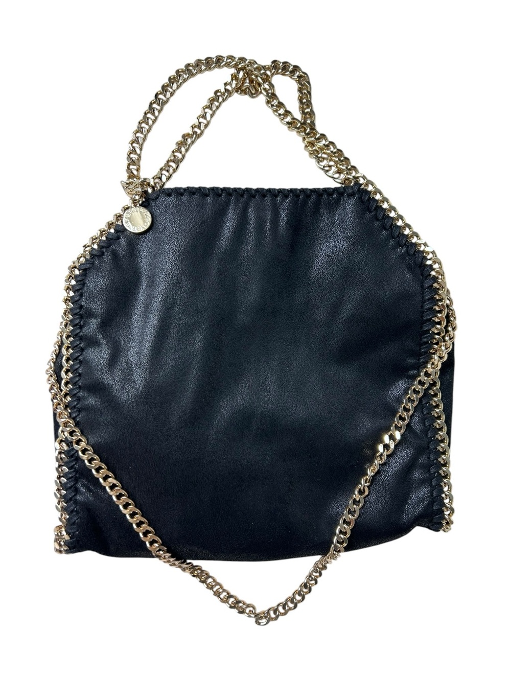Stella McCartney Falabella Fold-Over Tote – Black & Gold - Includes Dust Bag